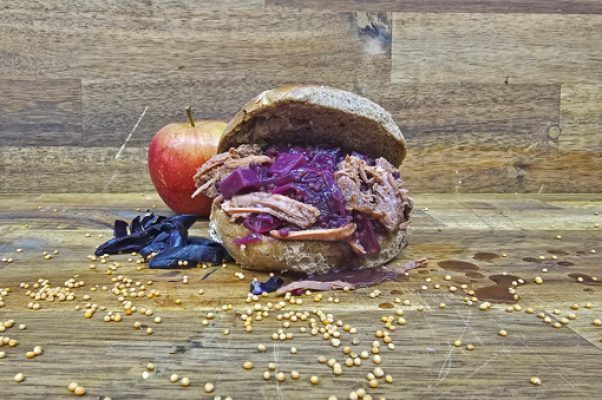 Wildschwein Sandwich von Pannek seine Budike Catering
