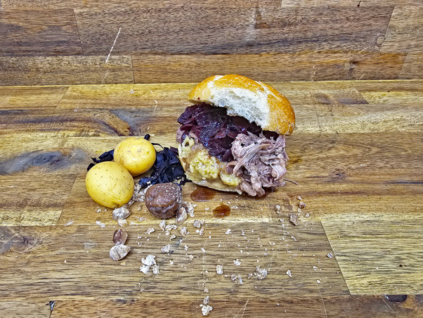 Gänse Sandwich von Pannek seine Budike Catering