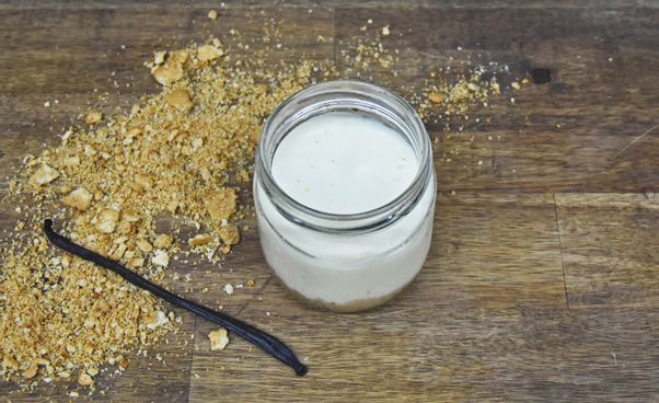 Rixdorfer Käsekuchen im Glas von Pannek seine Budike Catering